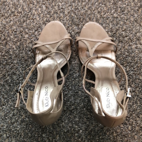 KLUB NICO Nude T strap Heels - Picture 10 of 12